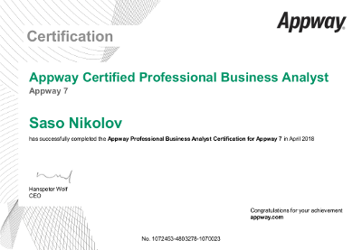 appway 7 Business analyst 